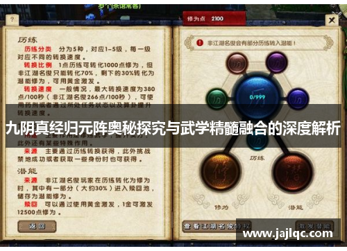 九阴真经归元阵奥秘探究与武学精髓融合的深度解析