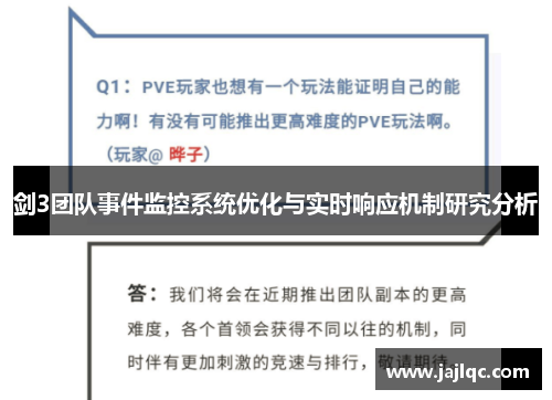剑3团队事件监控系统优化与实时响应机制研究分析
